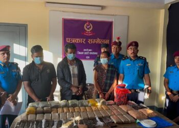 दाङमा ५० केजी भन्दा बढी लागु औषध सहित ३ जना पक्राउ