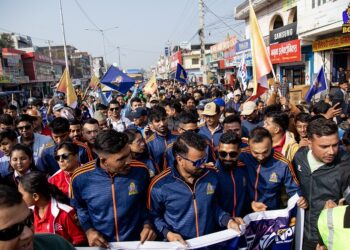 धनगढीमा सुदूरपश्चिम रोयल्सको भव्य र्‍याली