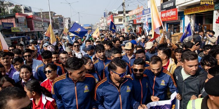 धनगढीमा सुदूरपश्चिम रोयल्सको भव्य र्‍याली