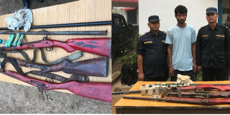 दाङमा हतियारसहित एक जना पक्राउ