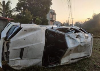 दाङको देउखुरीमा स्कार्पियो दुर्घटना : २ जना घाइते