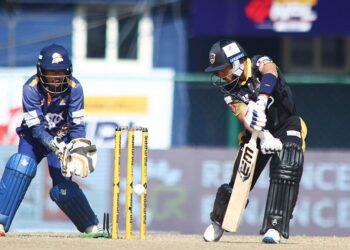 काठमाण्डाैले लुम्बिनीलाई १ सय ४ रनकाे लक्ष्य दियाे