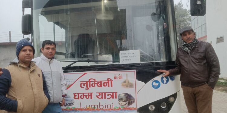 देवदह र रामग्रामबाट लुम्बिनीसम्म बिजुली बस सञ्चालन हुँदै