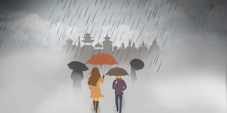 आज राति पश्चिमी न्यून चापीय प्रणाली भित्रिँदै, सुदूरपश्चिम र कर्णालीमा वर्षा र हिमपातकाे सम्भावना