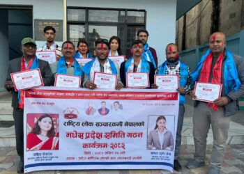 सर्लाहीमा राष्ट्रिय लोक सञ्चारकर्मी नेपालको मधेश प्रदेश समिति गठन