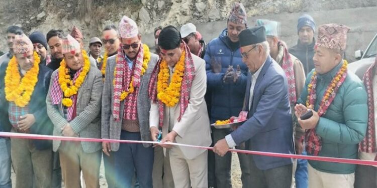 बाजुरा मार्तडी-कोल्टी सडकखण्डको अनाई खोलामा पक्की पुल उद्घाटन